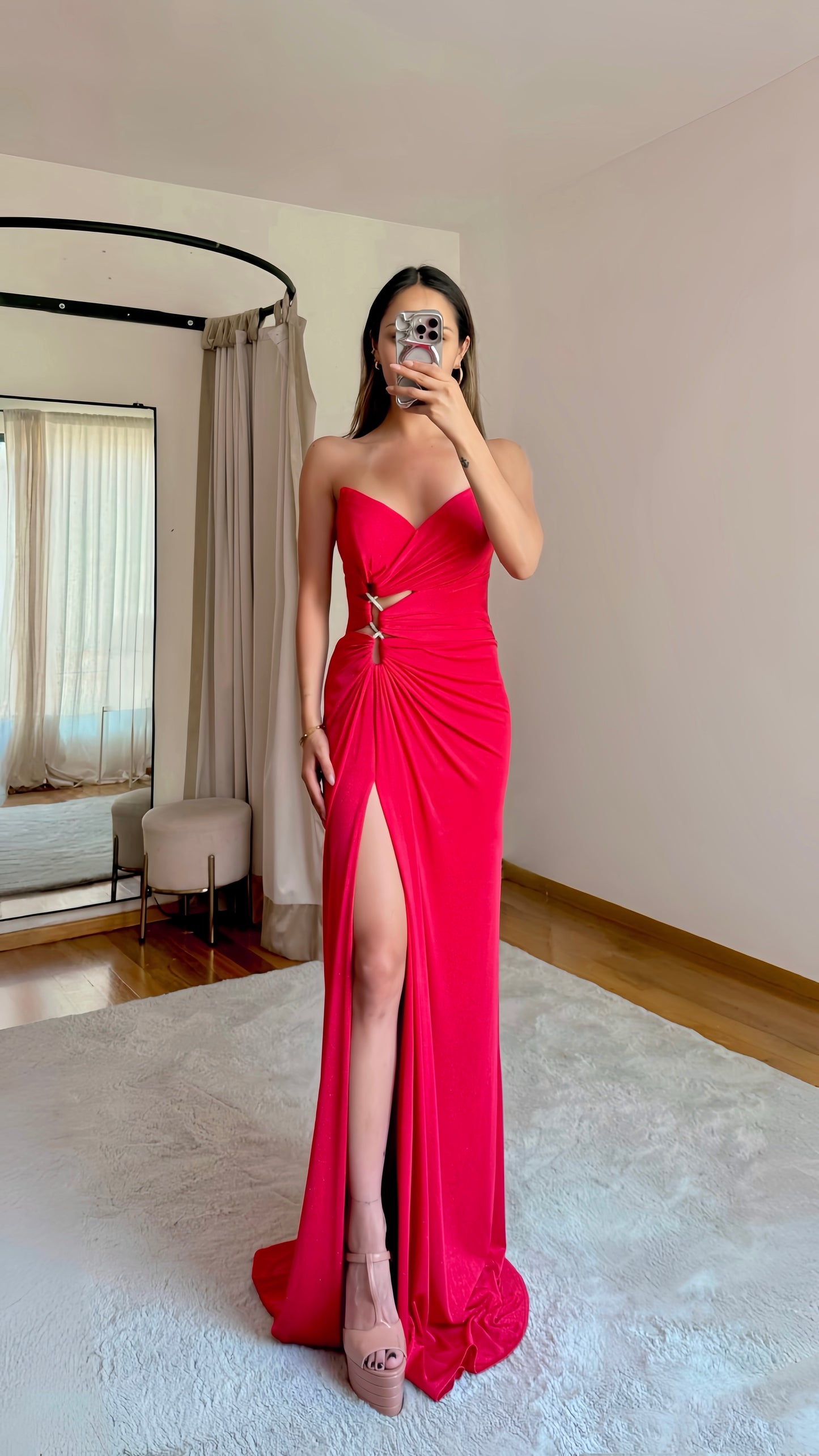 Elena Red Maxi Dress