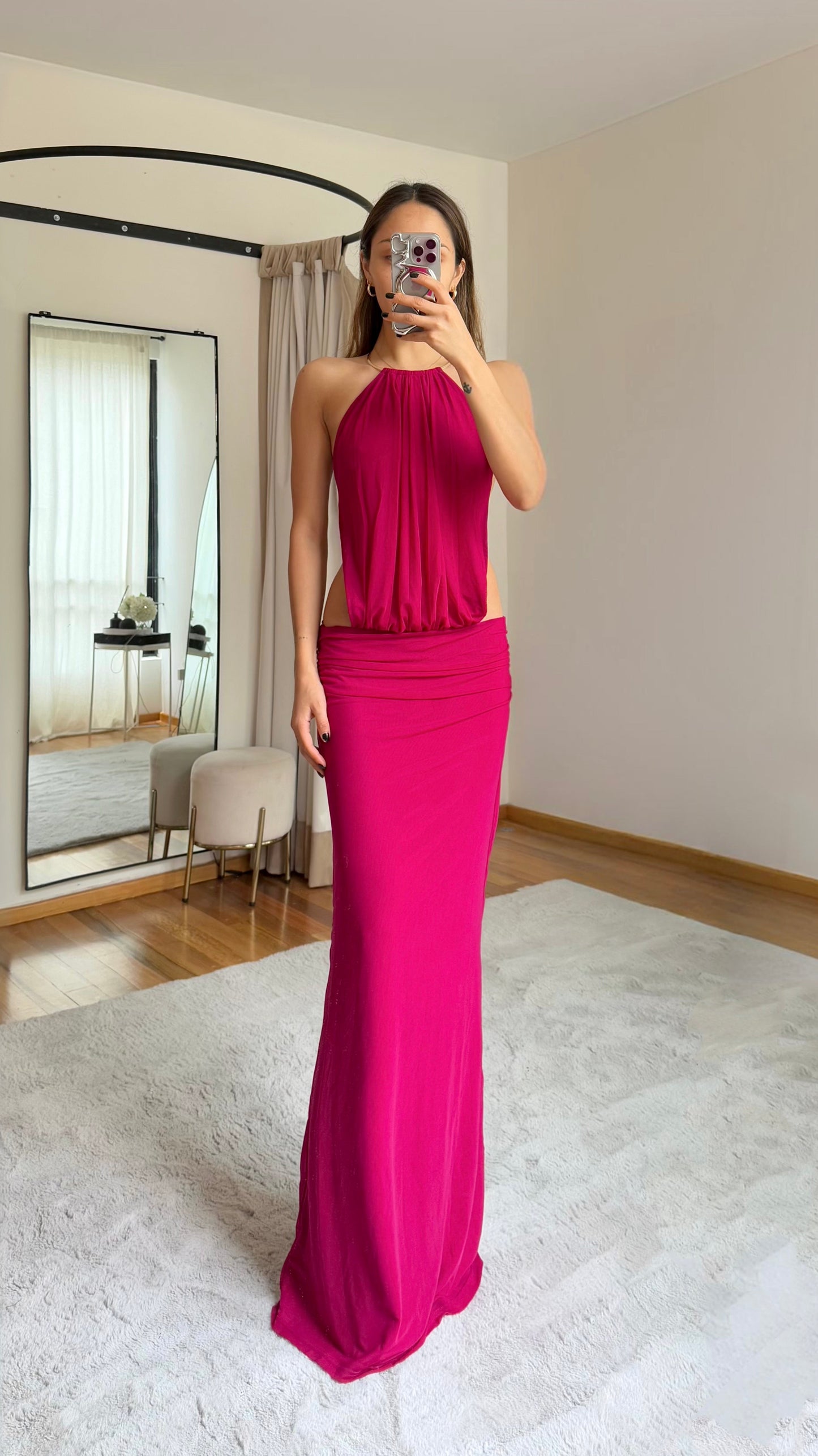 Vienna Cherry Red Maxi Dress