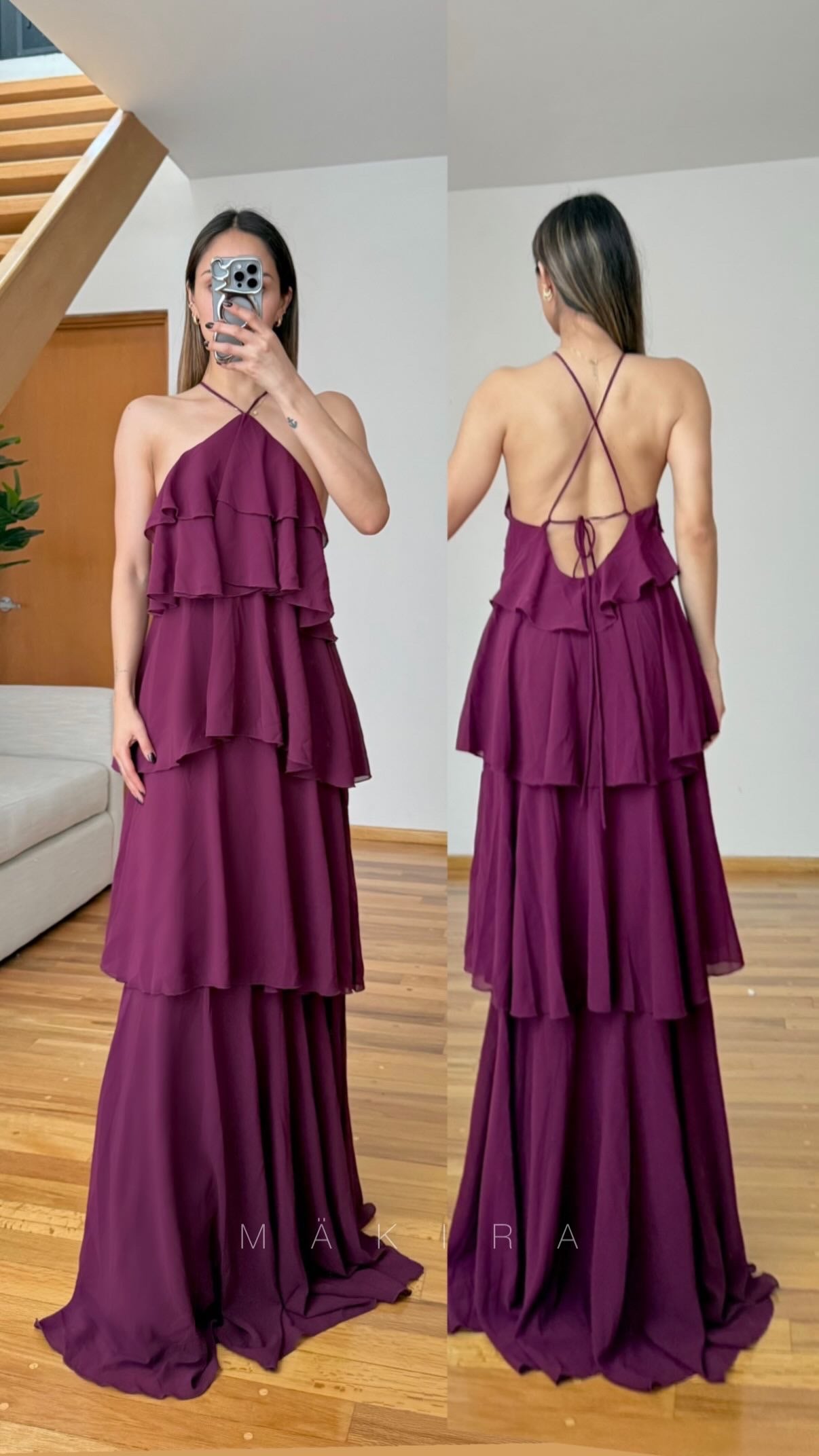 Regina Wine Maxi Dress