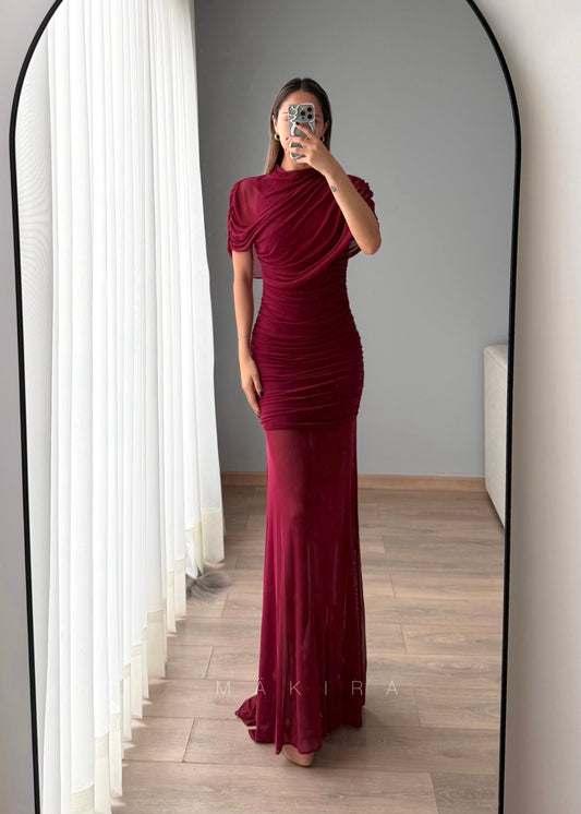 Amanda Wine Maxi Dress