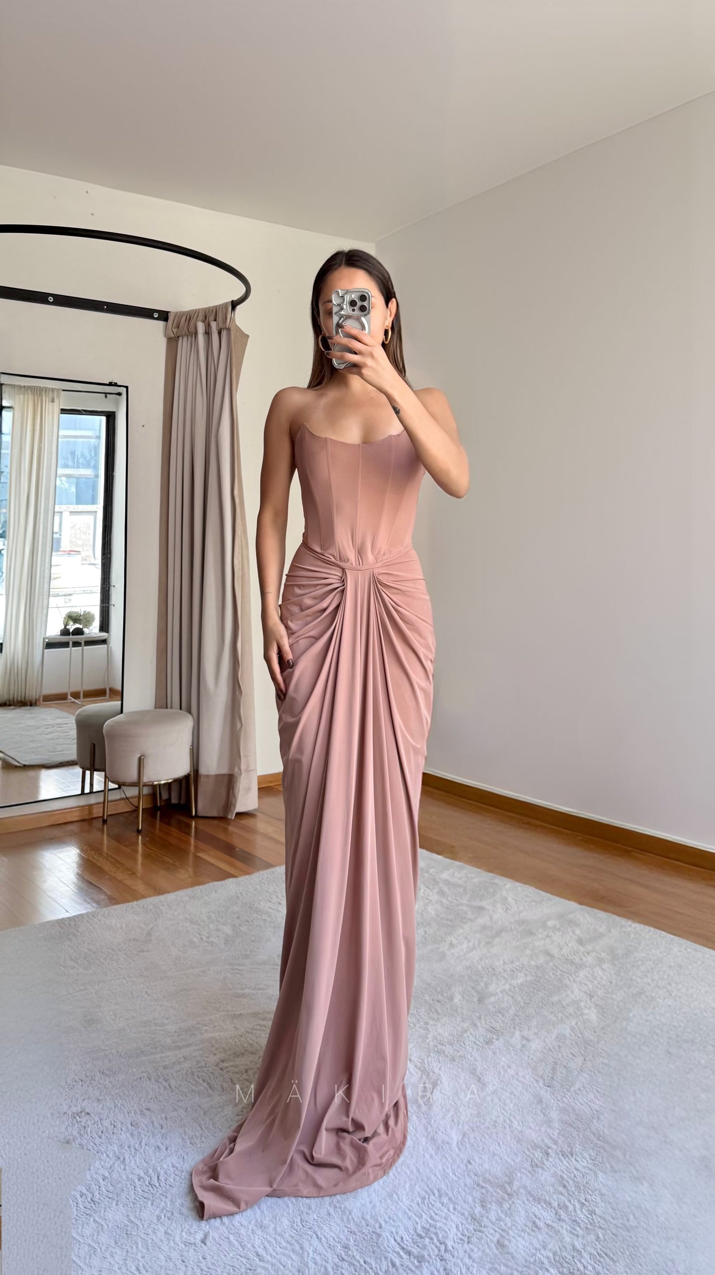 Laila Mauve Pink Maxi Dress