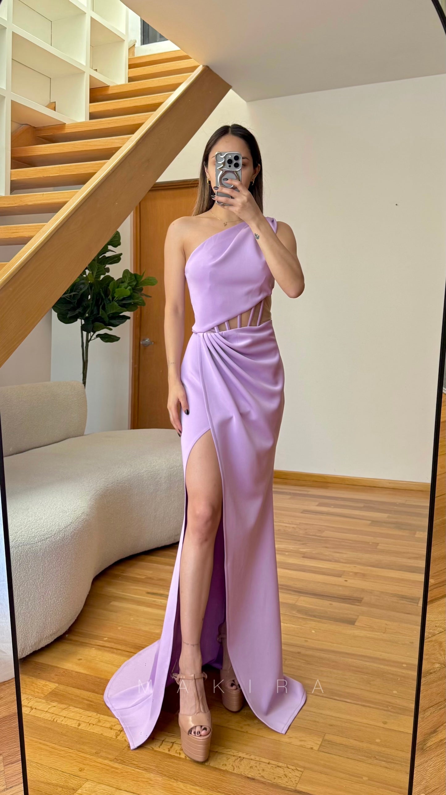 Linda Lilac Maxi Dress