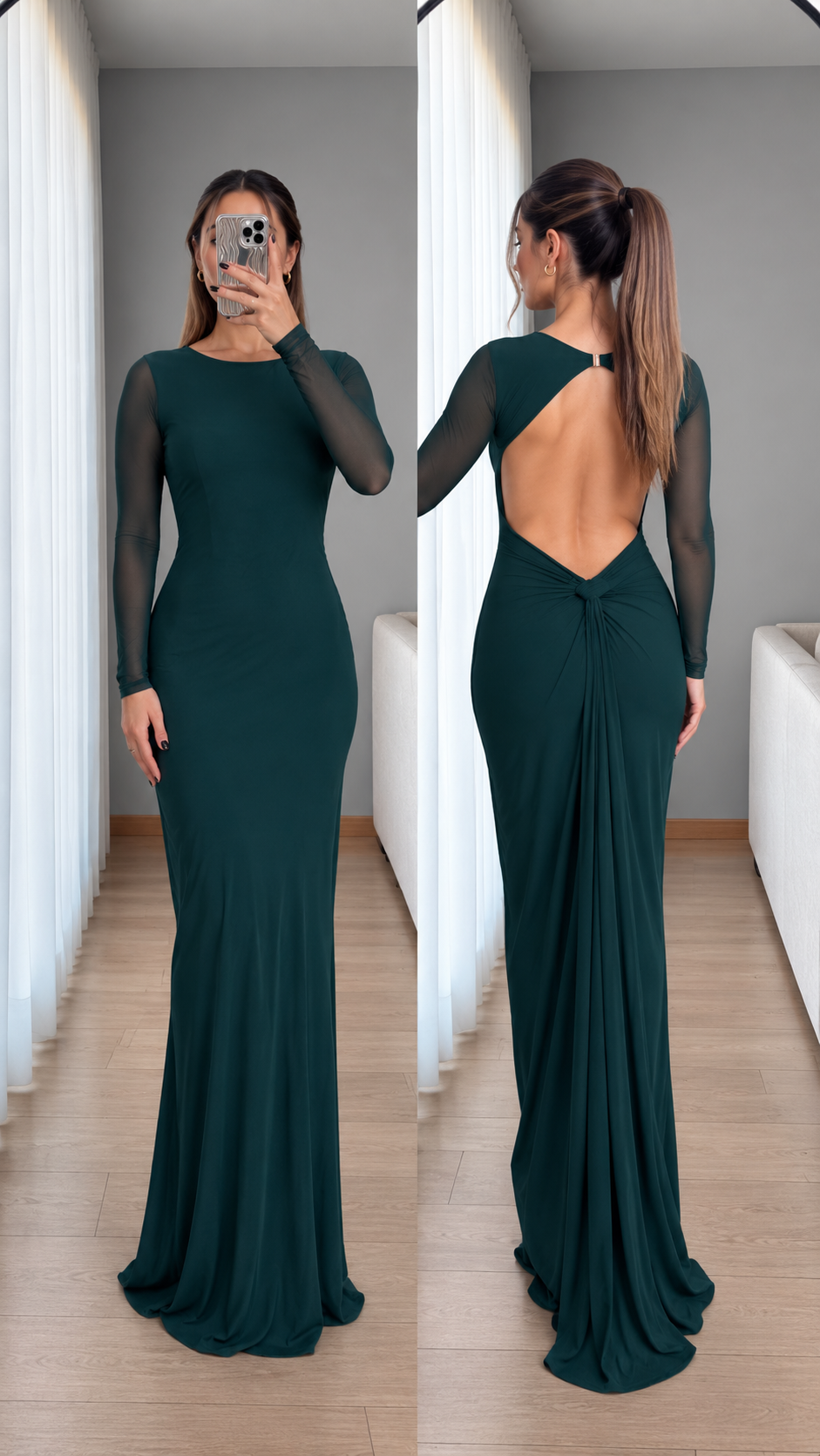 Lisa Green Maxi Dress