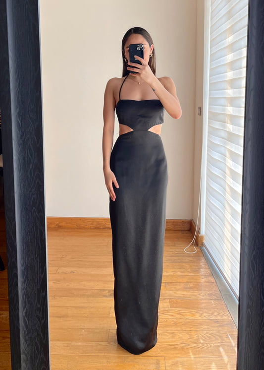 Lila Black Maxi Dress