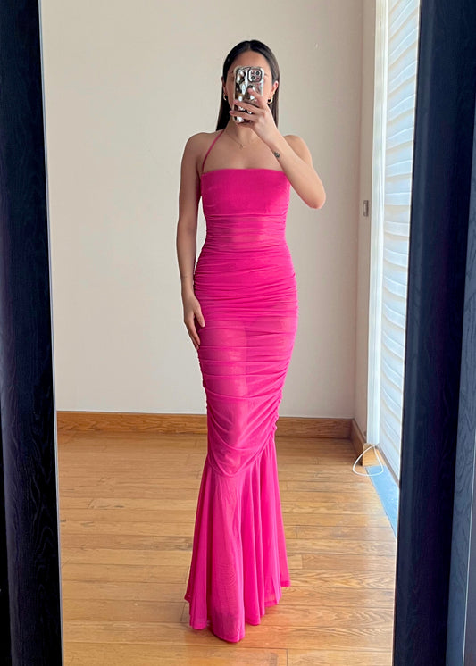 Lorena Pink Maxi Dress