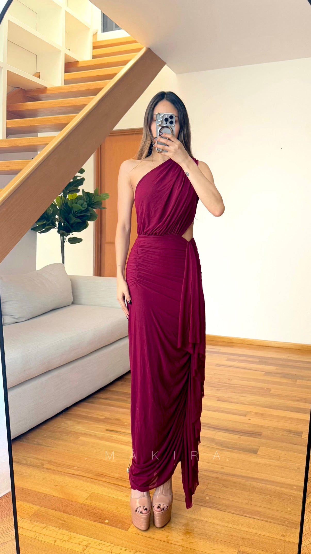 Luci Wine Maxi Dress