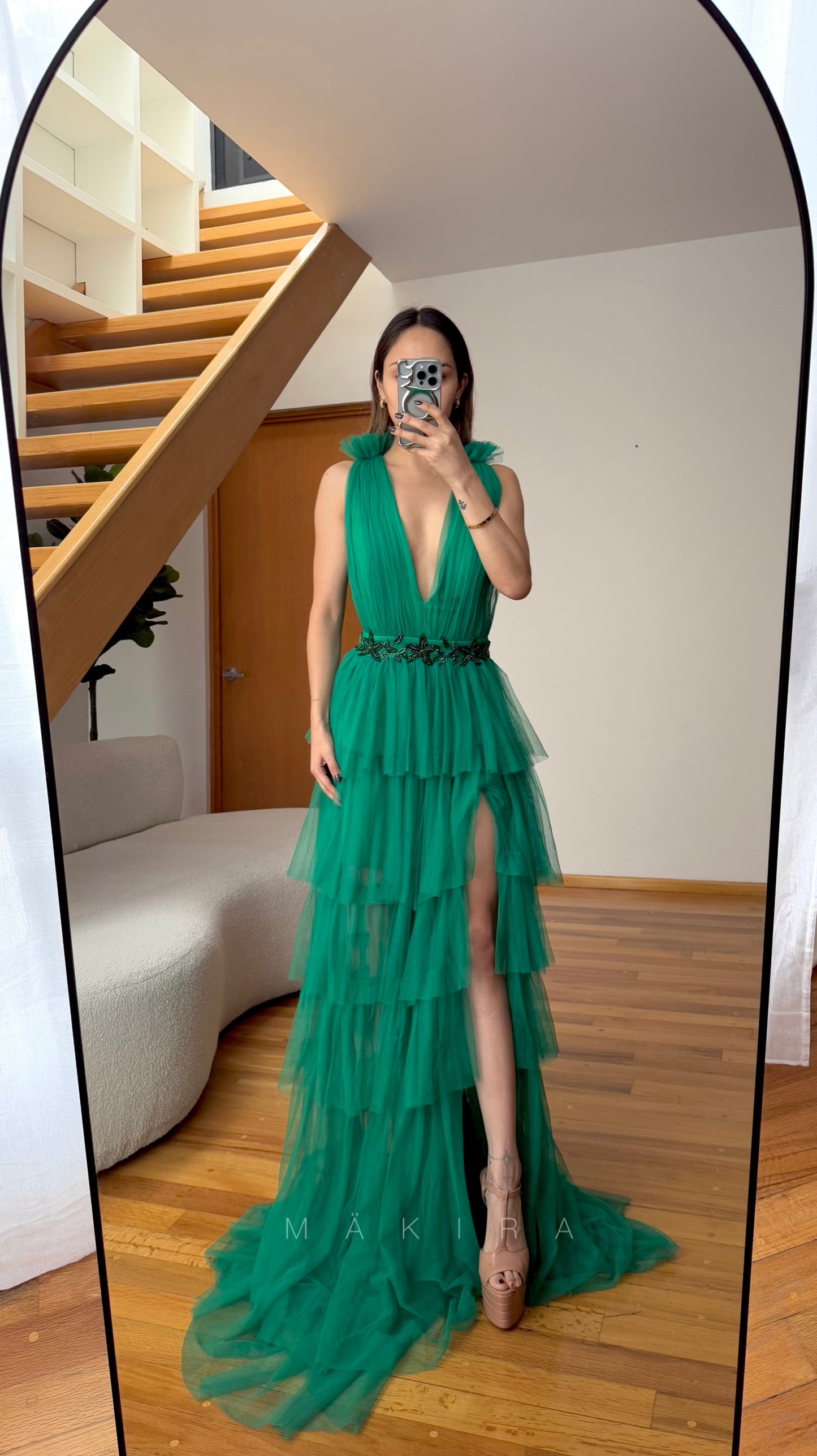 Kia Green Maxi Dress