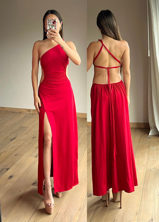 Lisa Red Maxi Dress