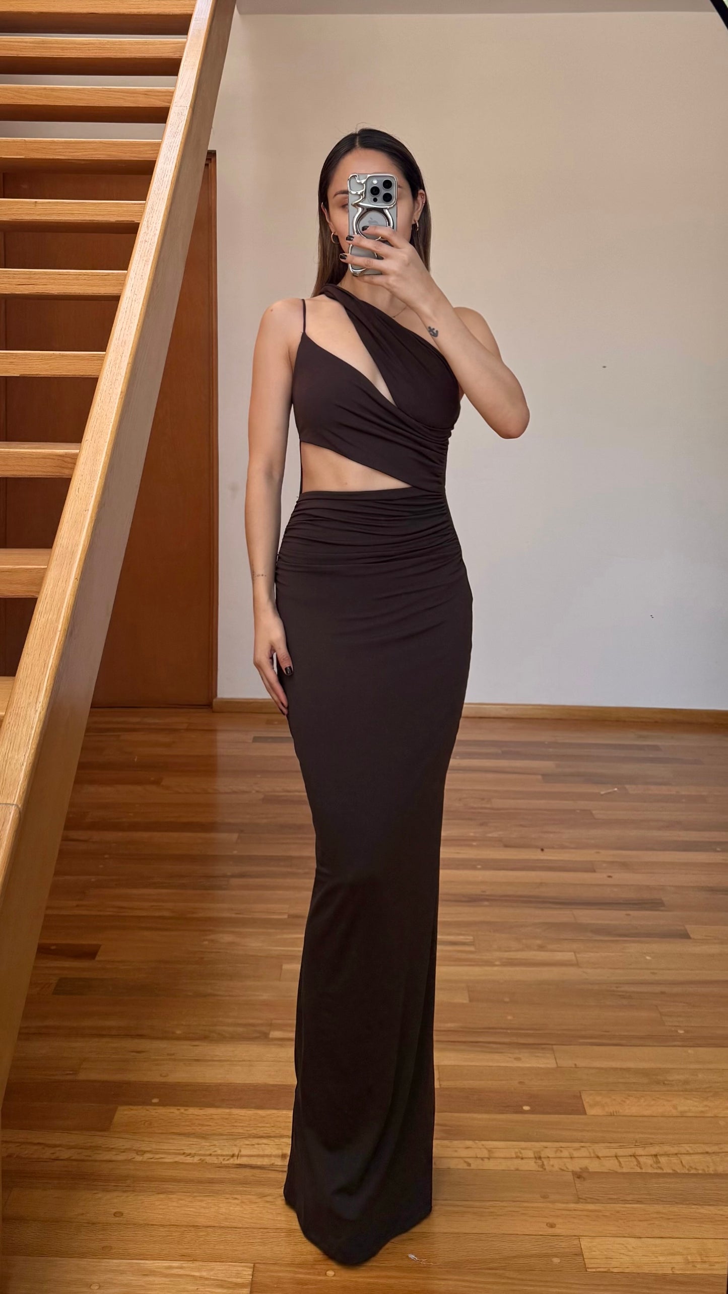 Inna Brown Maxi Dress