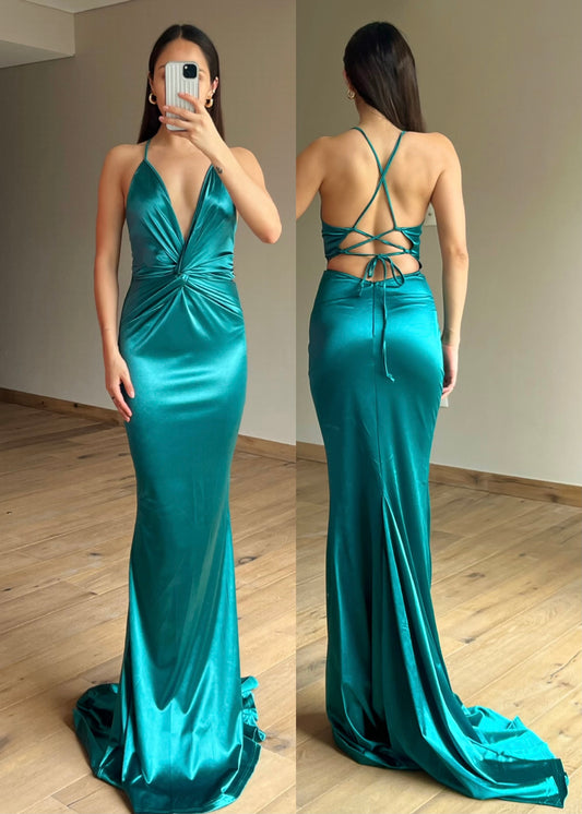 Lucia Green Maxi Dress