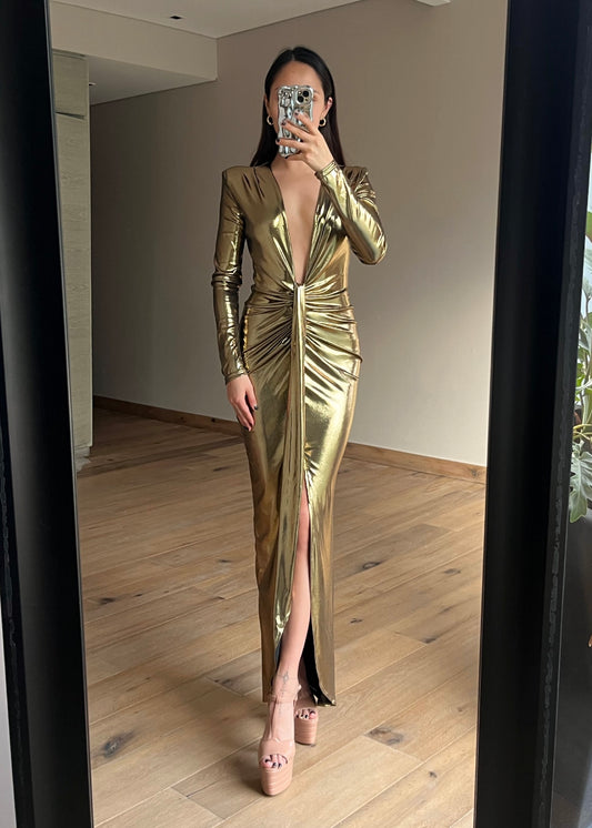 Susana Gold Maxi Dress