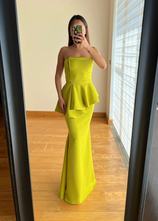 Yuli Green Lime Maxi Dress