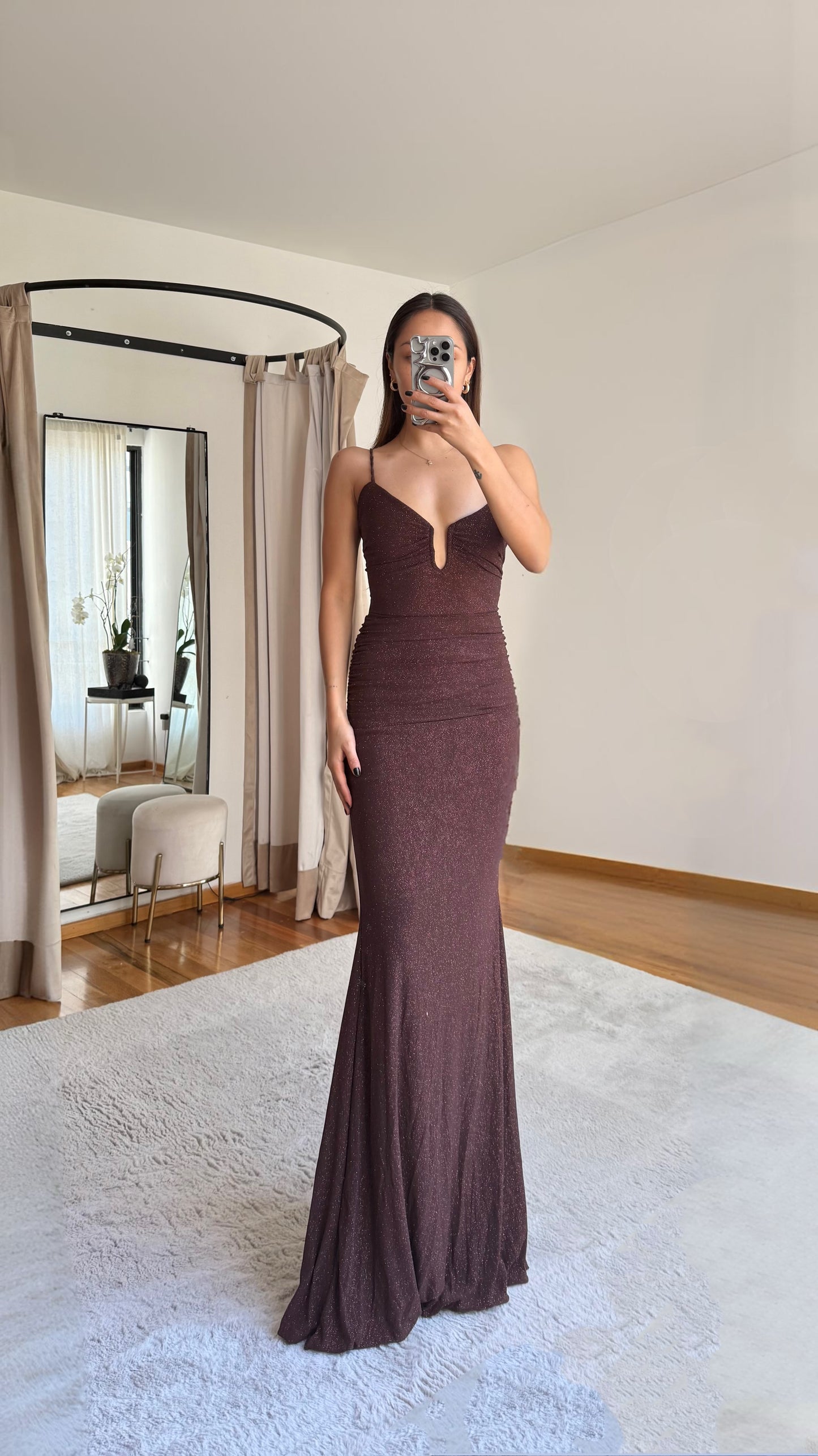 Triana Brown Maxi Dress