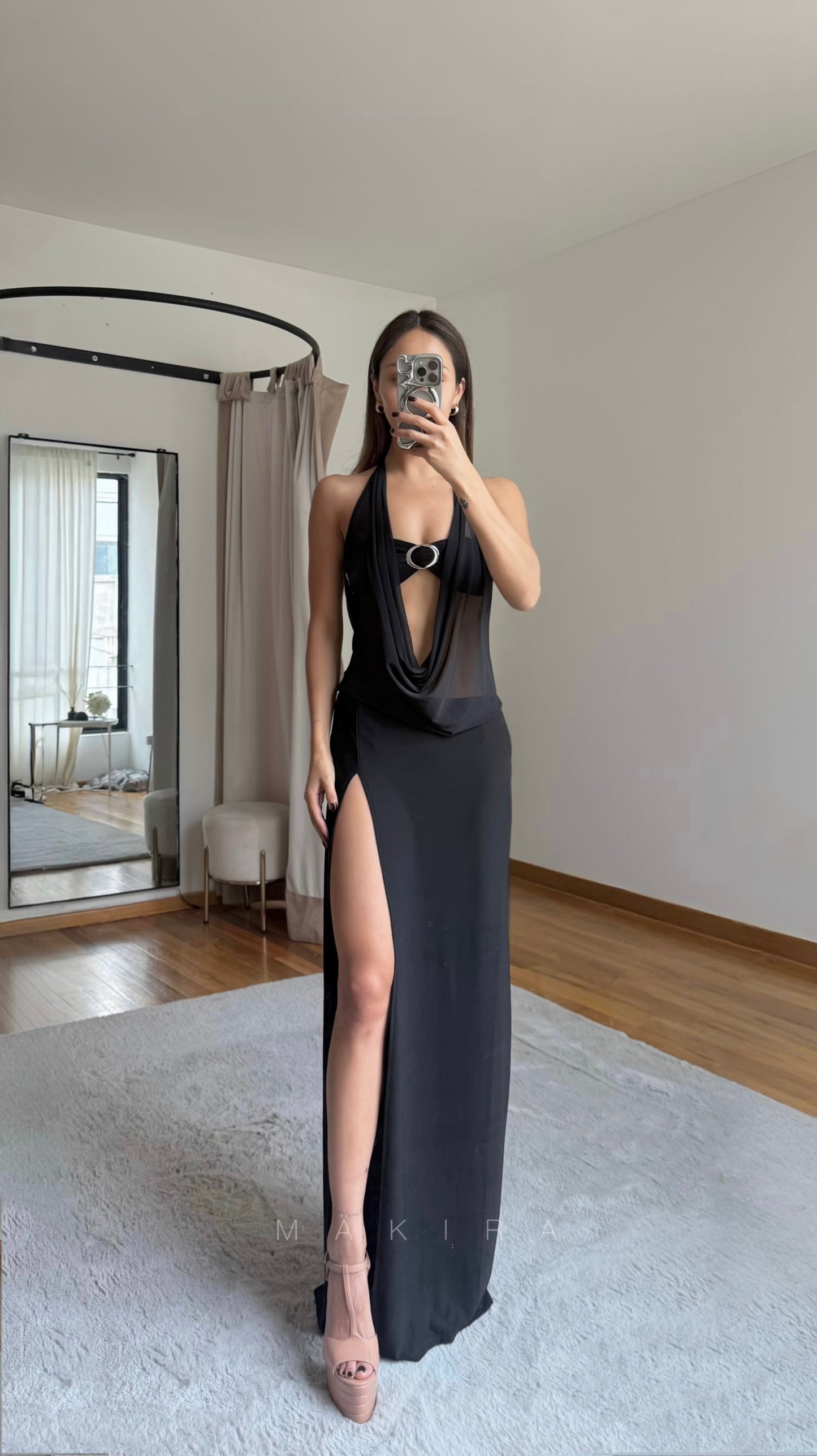 Rita Black Maxi Dress