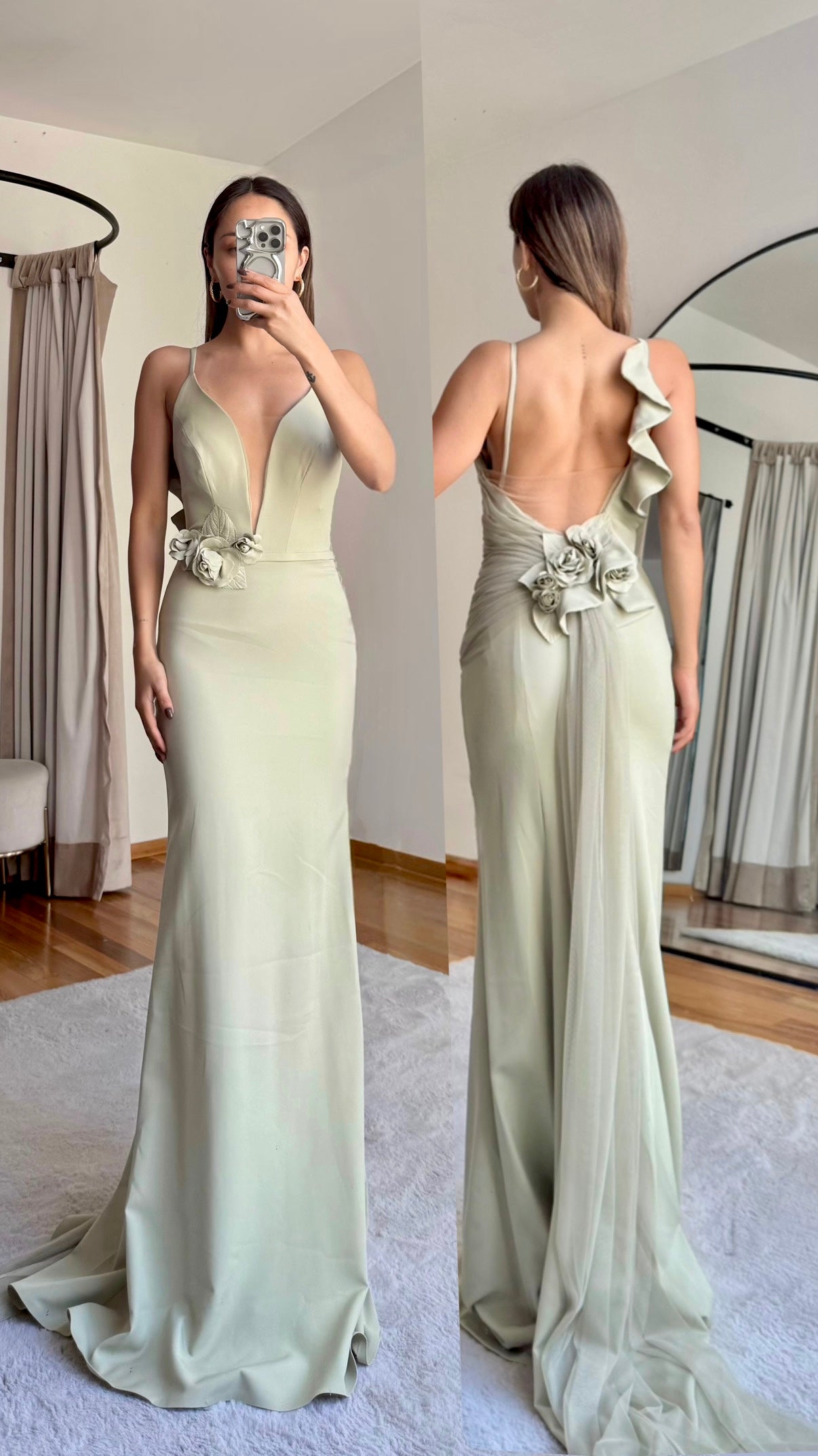 Vienna Sage Dress Maxi Dress