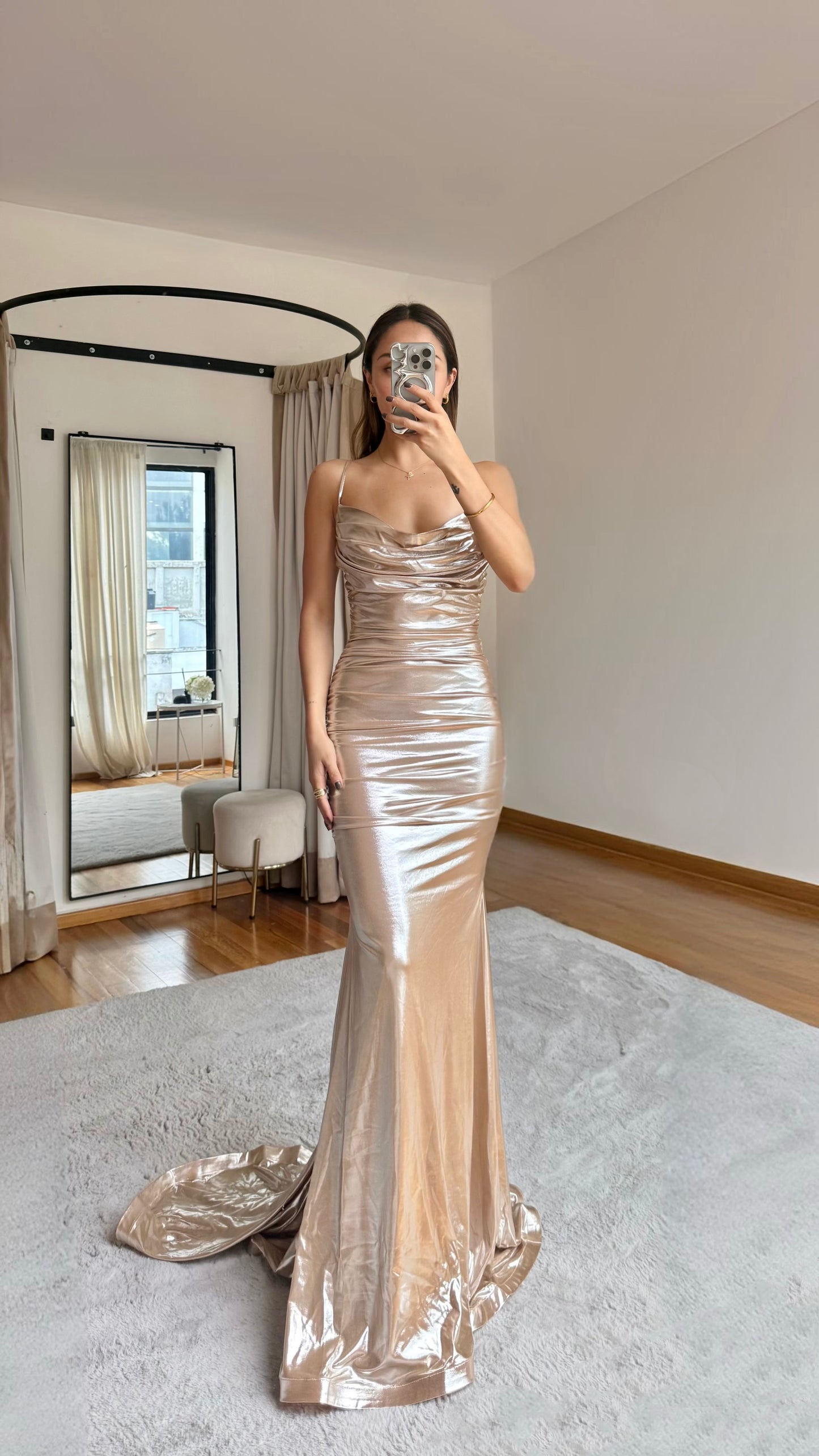 Rita Gold Maxi Dress