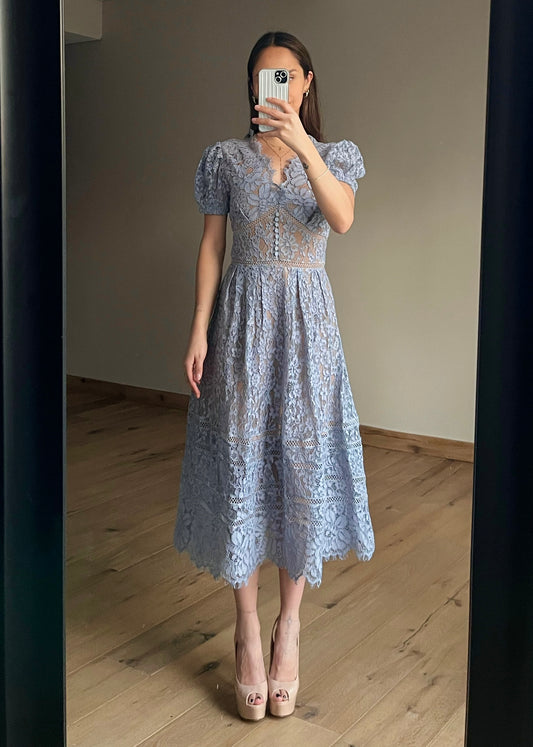 Griselda Blue Midi Dress