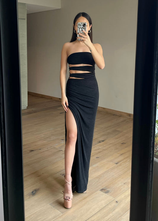 Sandra Black Maxi Dress