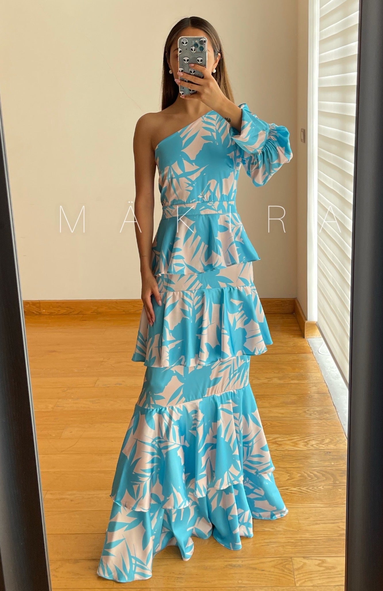 Jana Blue Tropical Dress
