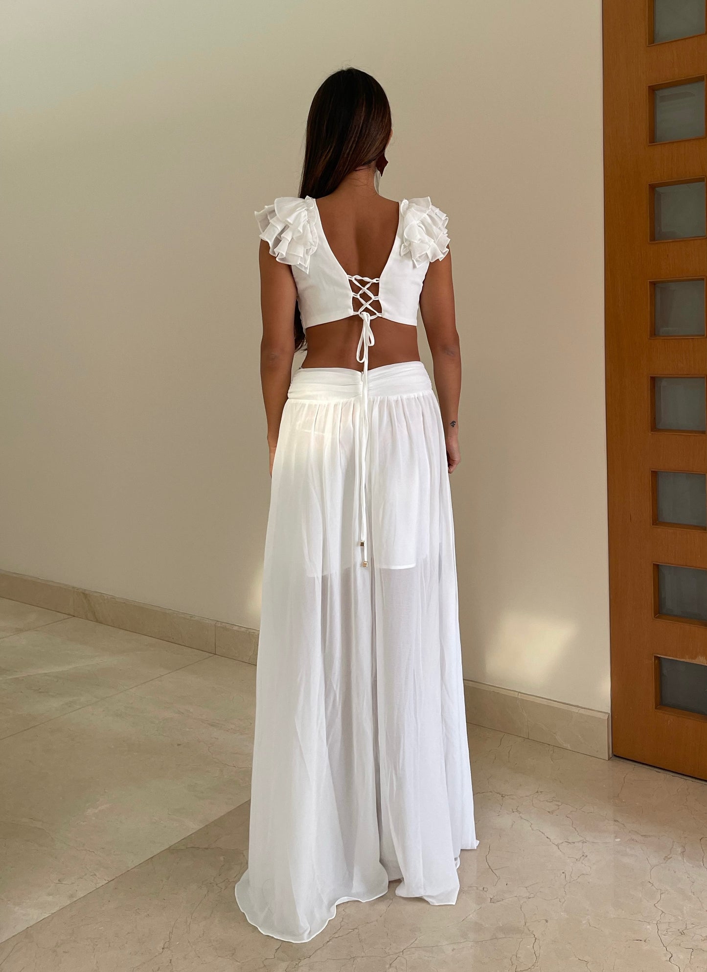 Marina White Maxi Dress