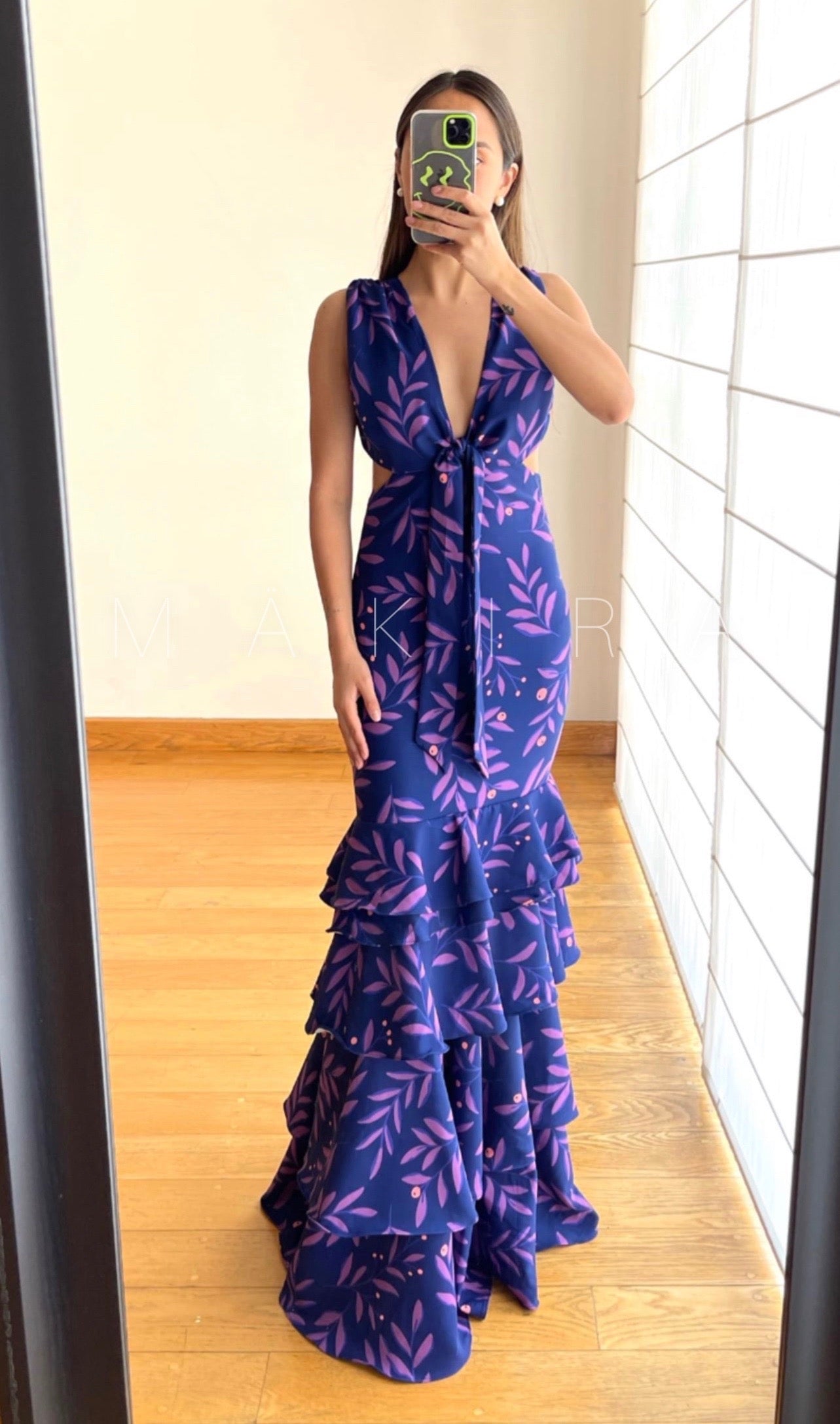 Paola Purple Tropical Dress