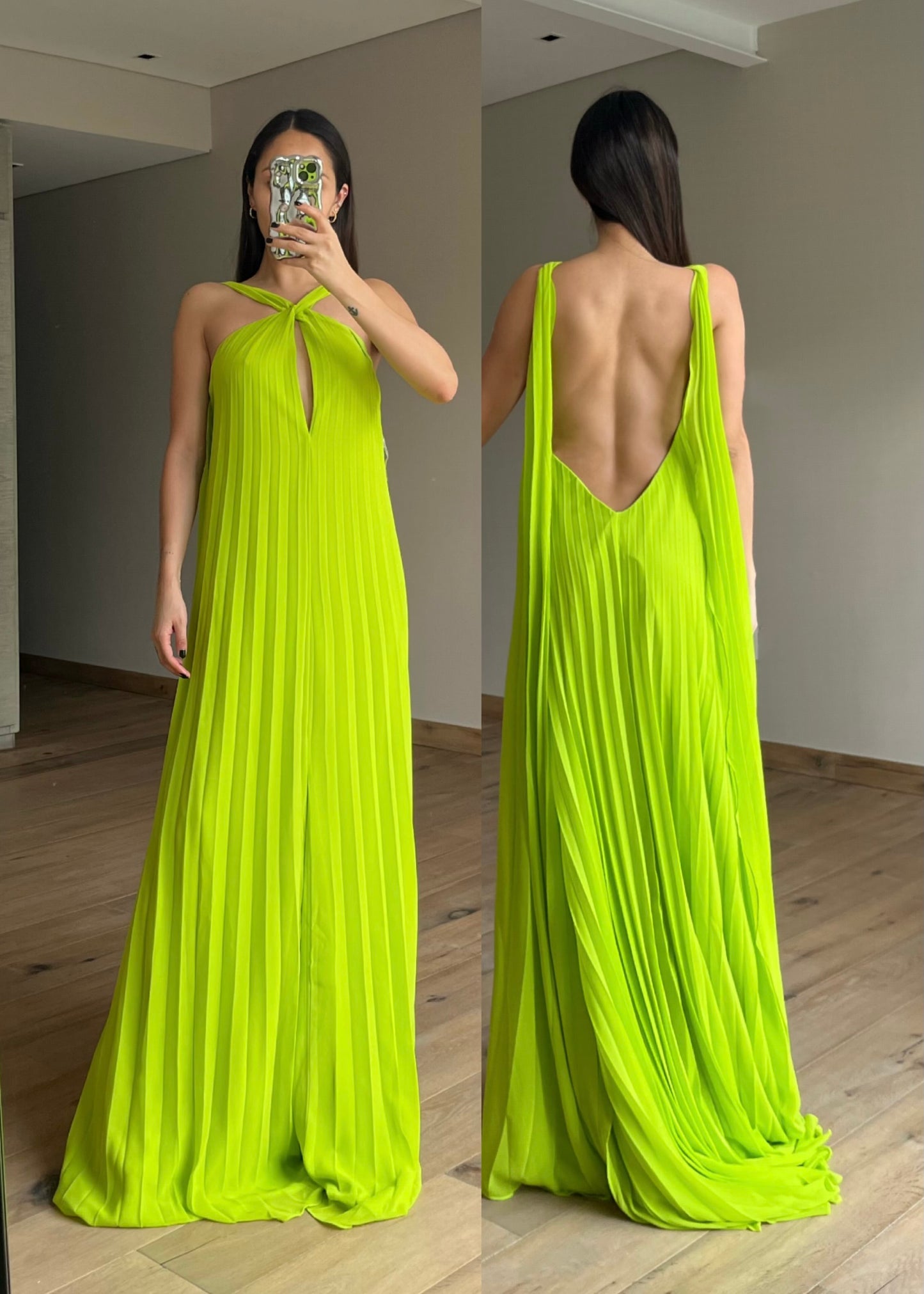 Karla Neon Green Maxi Dress