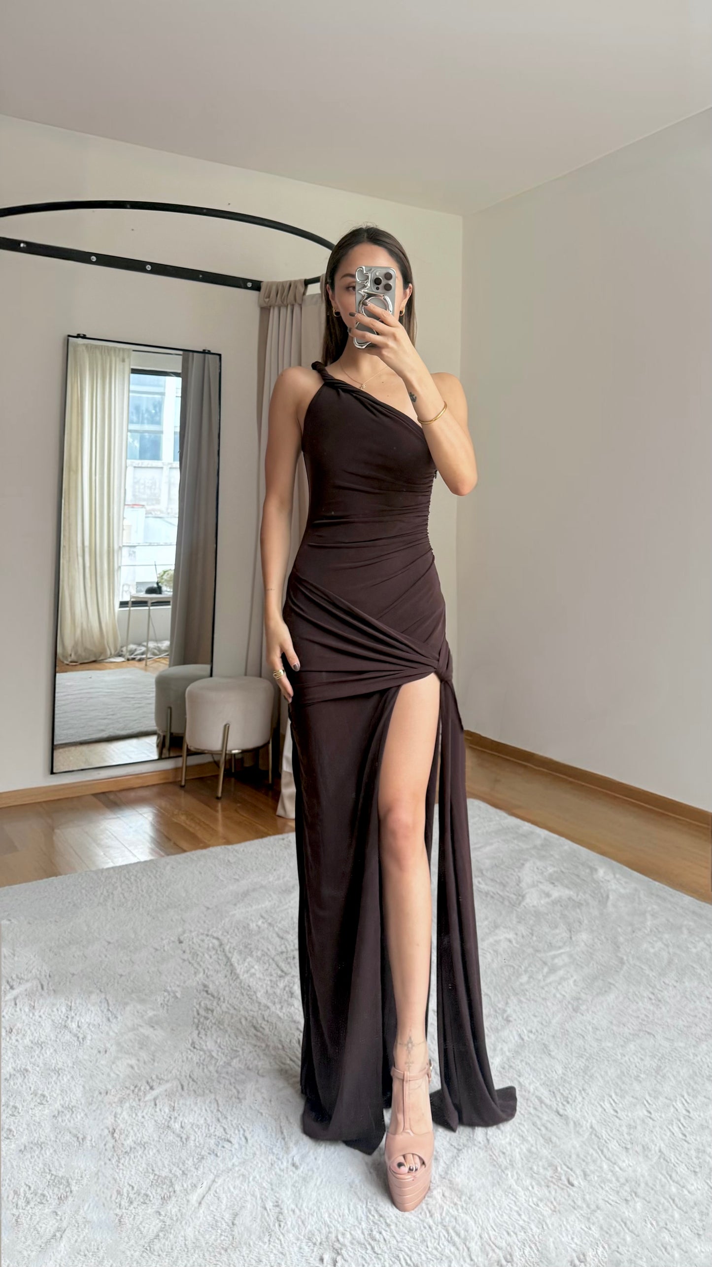 Emilia Brown Maxi Dress