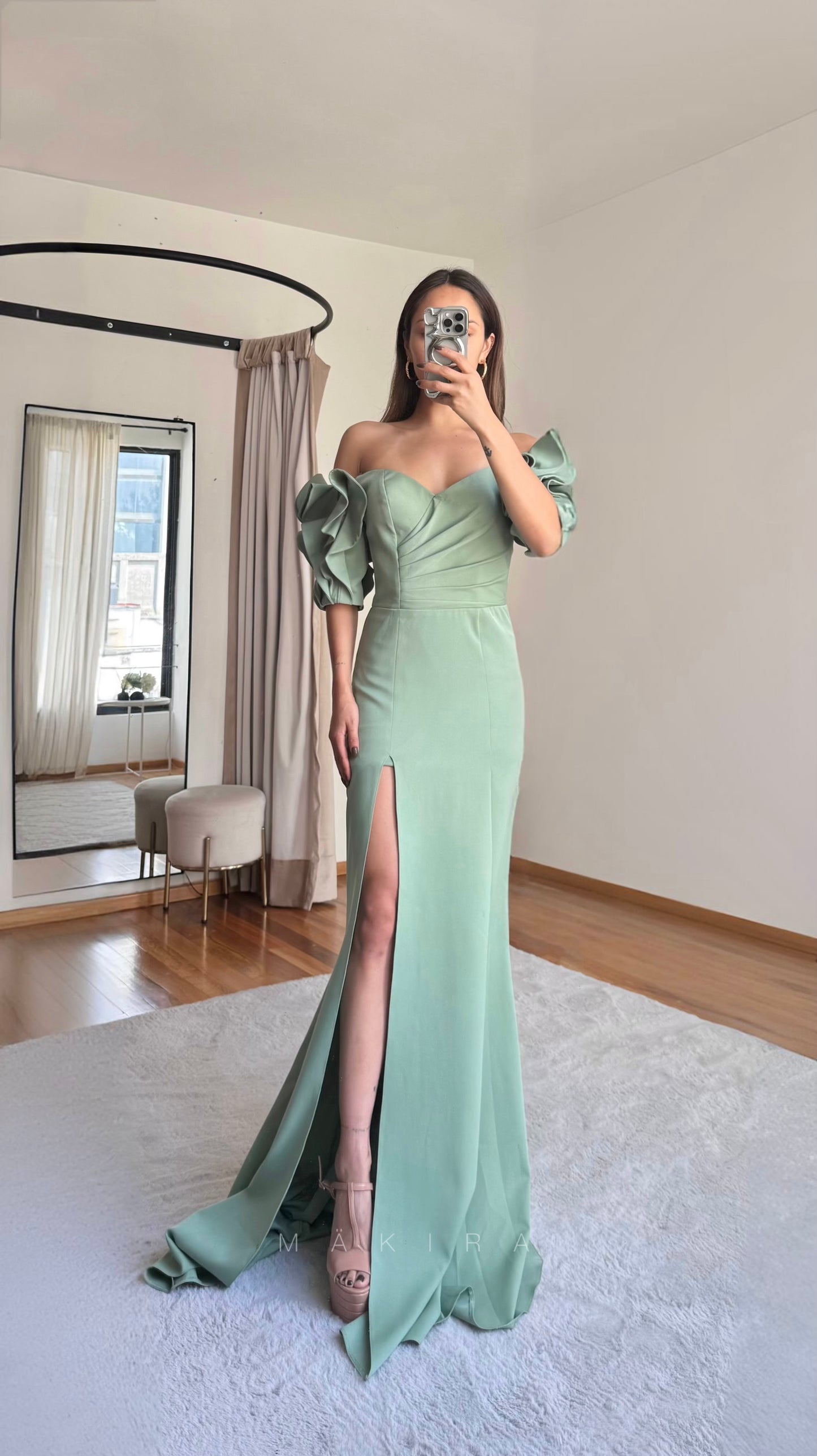 Reina Green Sage Maxi Dress