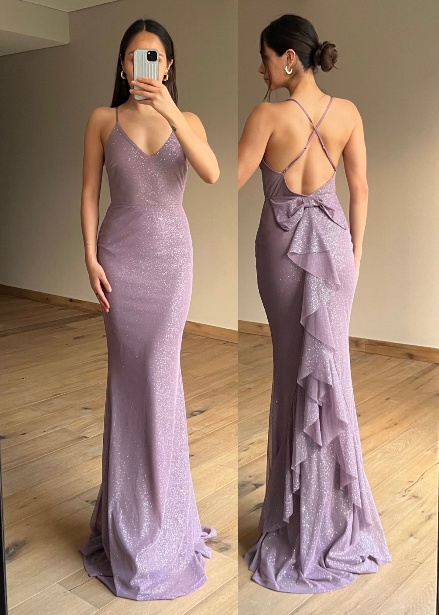 Shirley Purple Glitter Maxi Dress