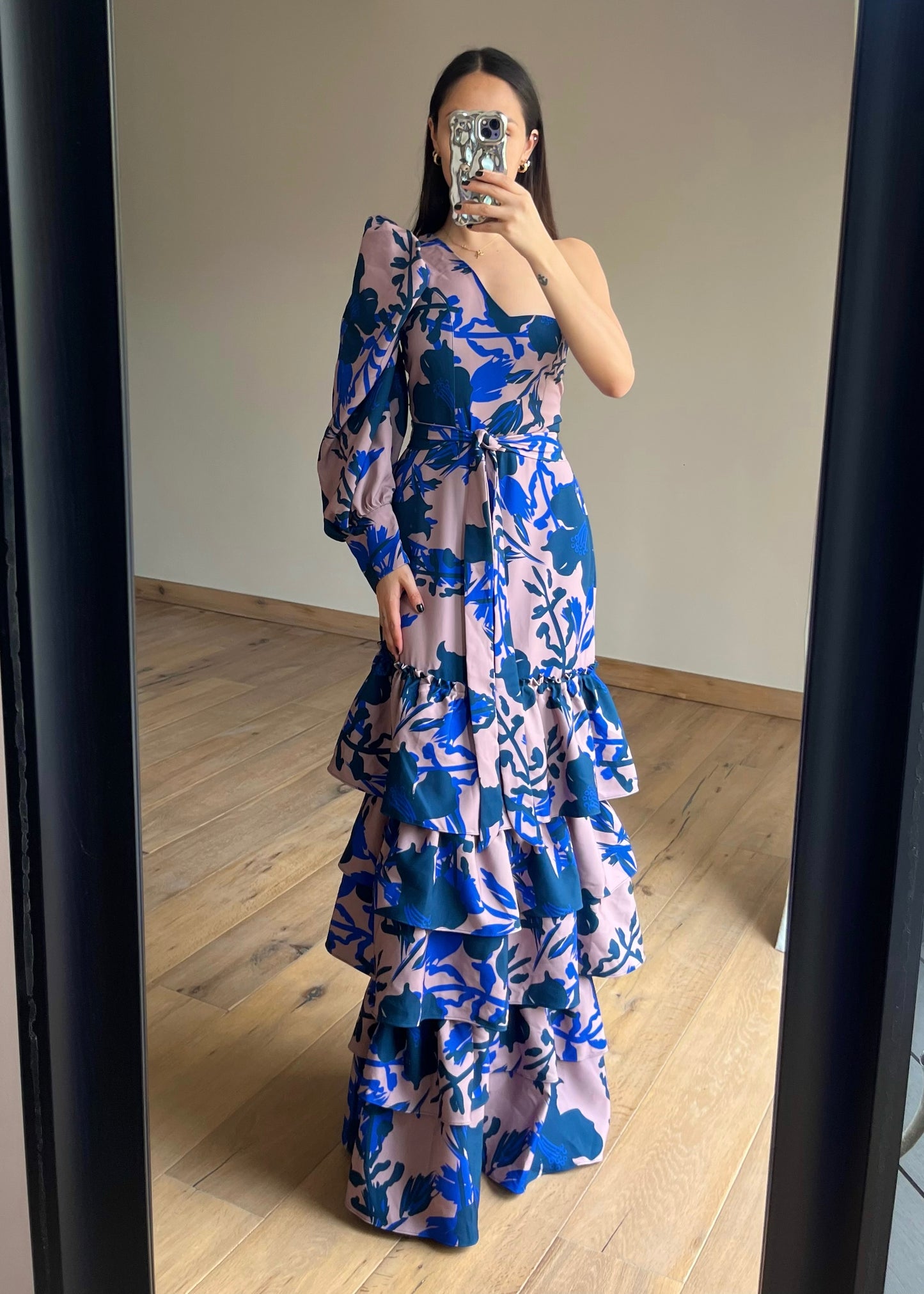 Maricela Tröpical Blue Maxi Dress