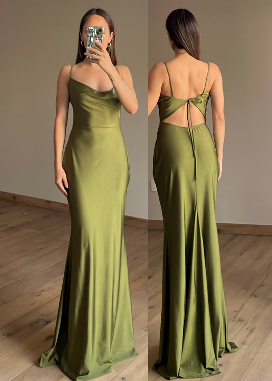 Blanca Olive Green Maxi Dress