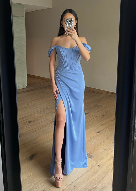 Barbara Blue Maxi Dress