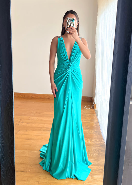 Sereia Turquoise Blue Maxi Dress