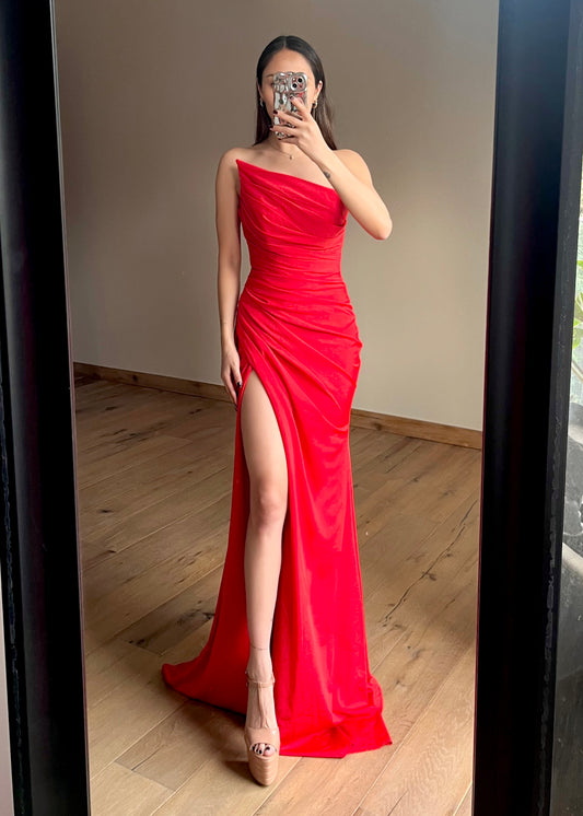 Kaia Red Maxi Dress