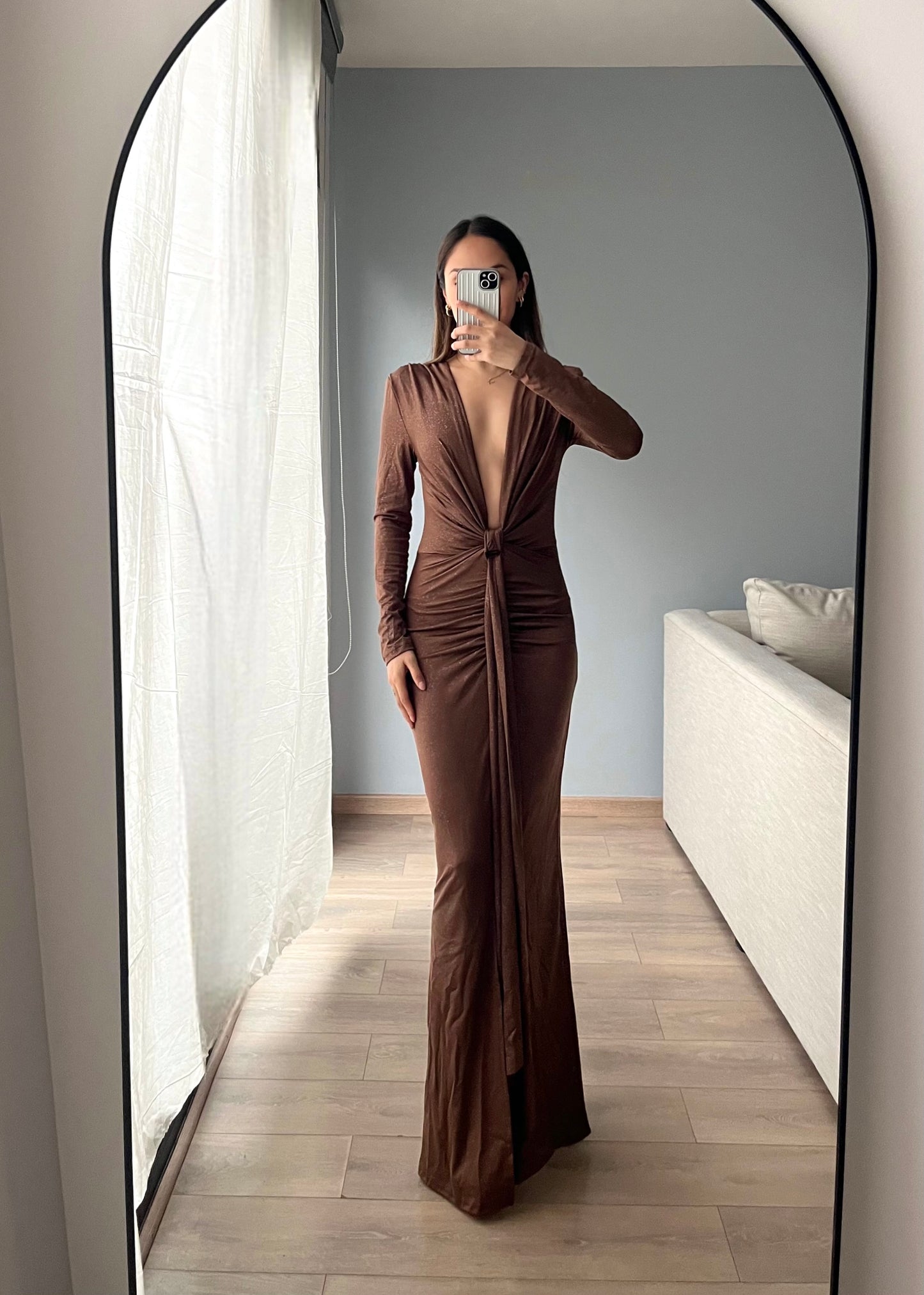 Regina Brown Maxi Dress