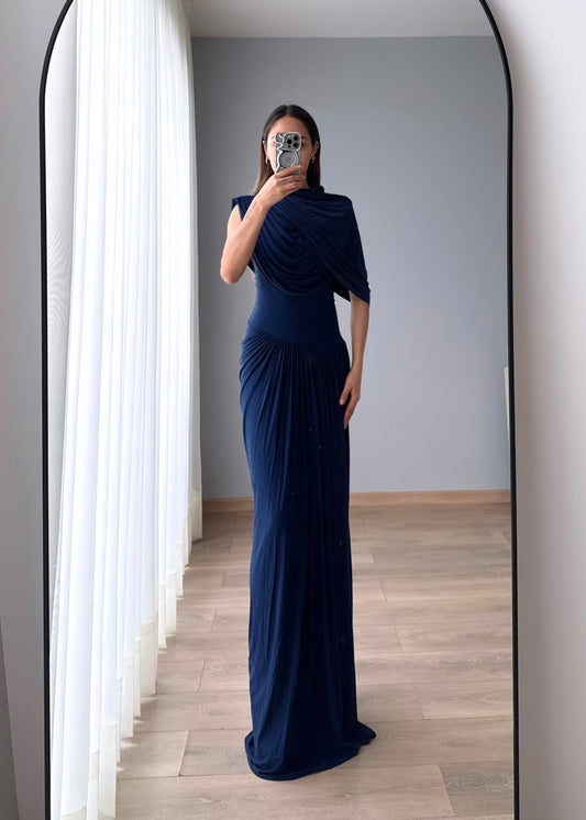 Adriana Navy Maxi Dress