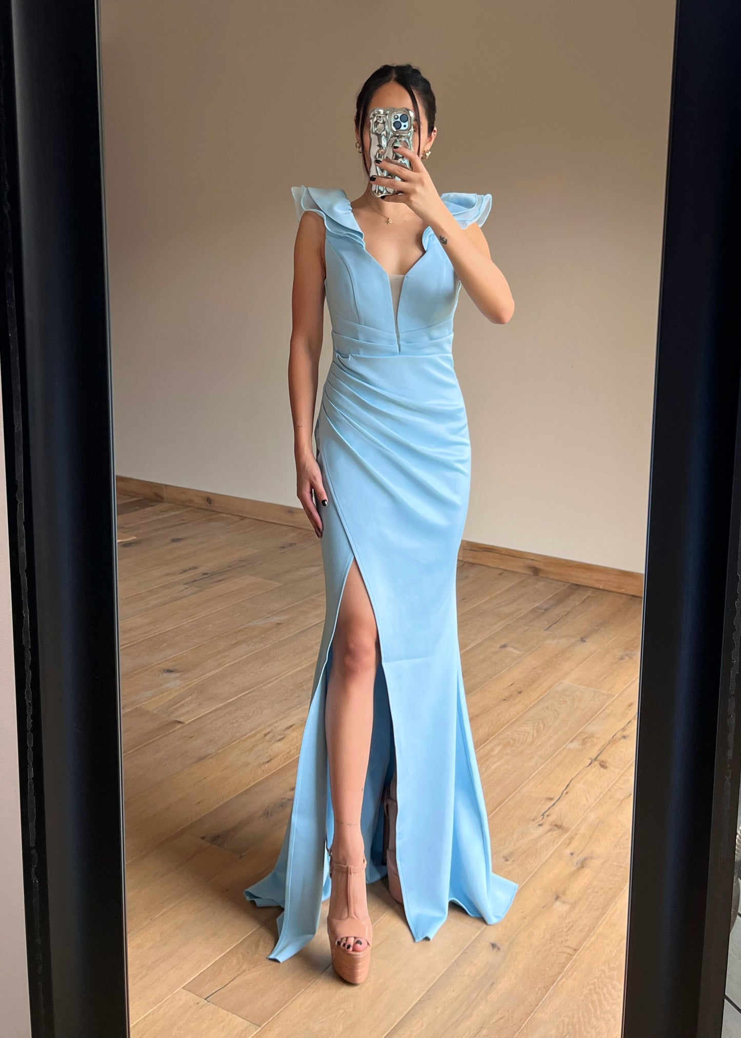 Pamela Baby Blue Maxi Dress