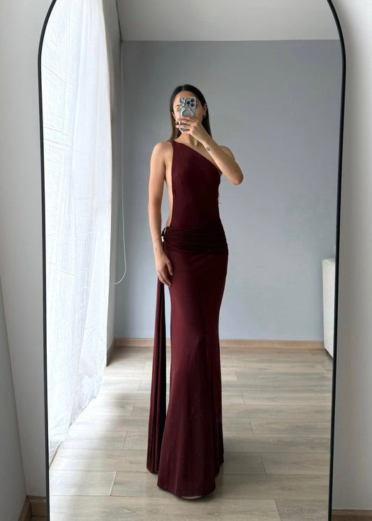 Julia Wine Maxi Dress