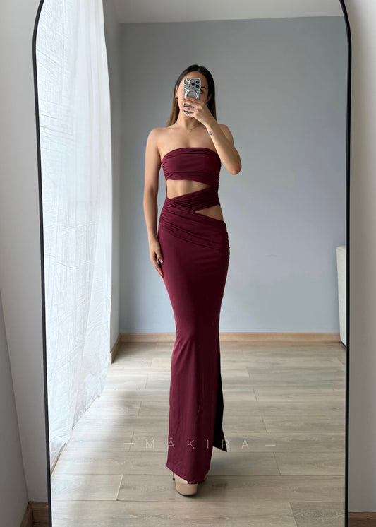Camila Wine Midi Dress