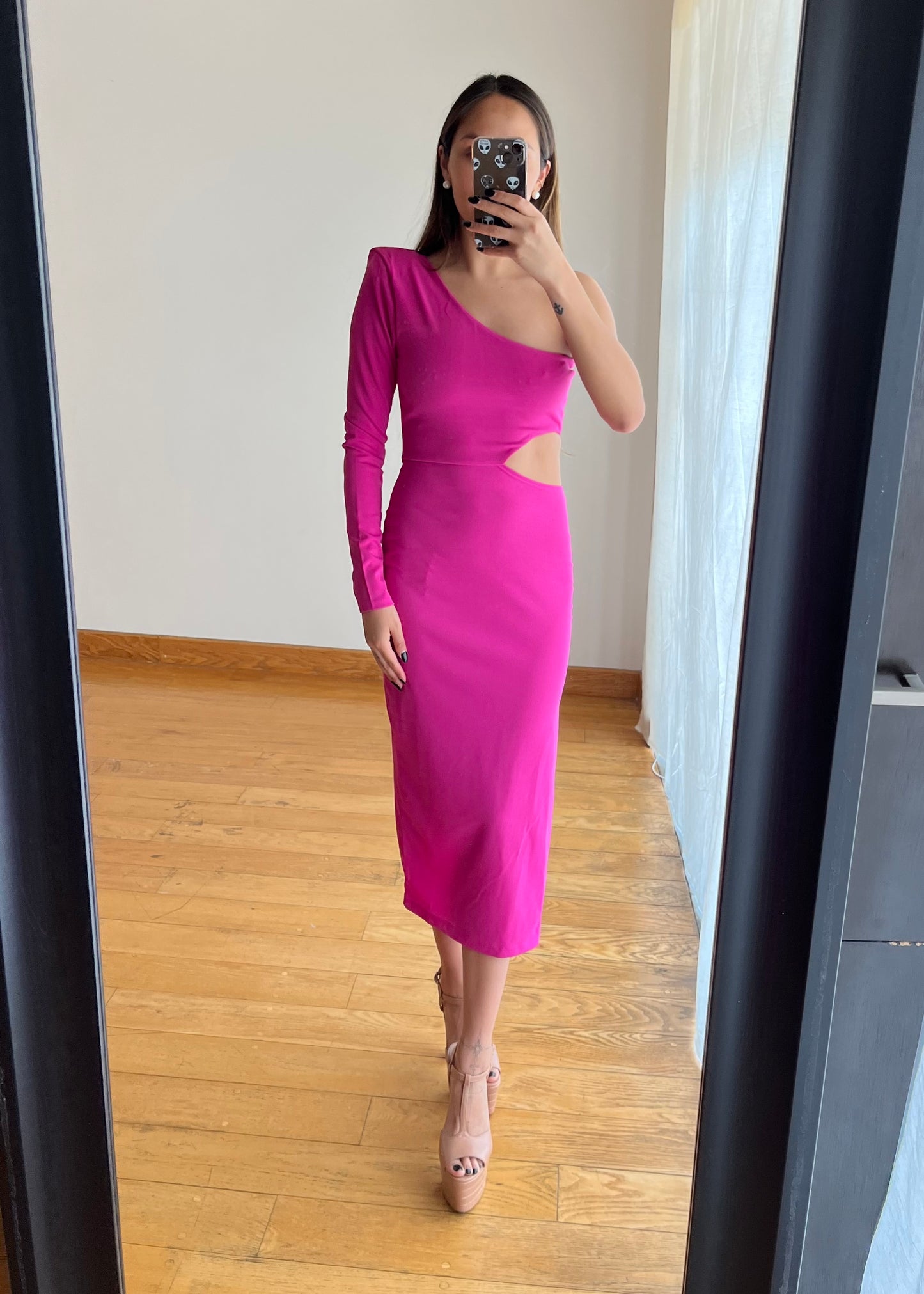 Grecia Pink Midi Dress