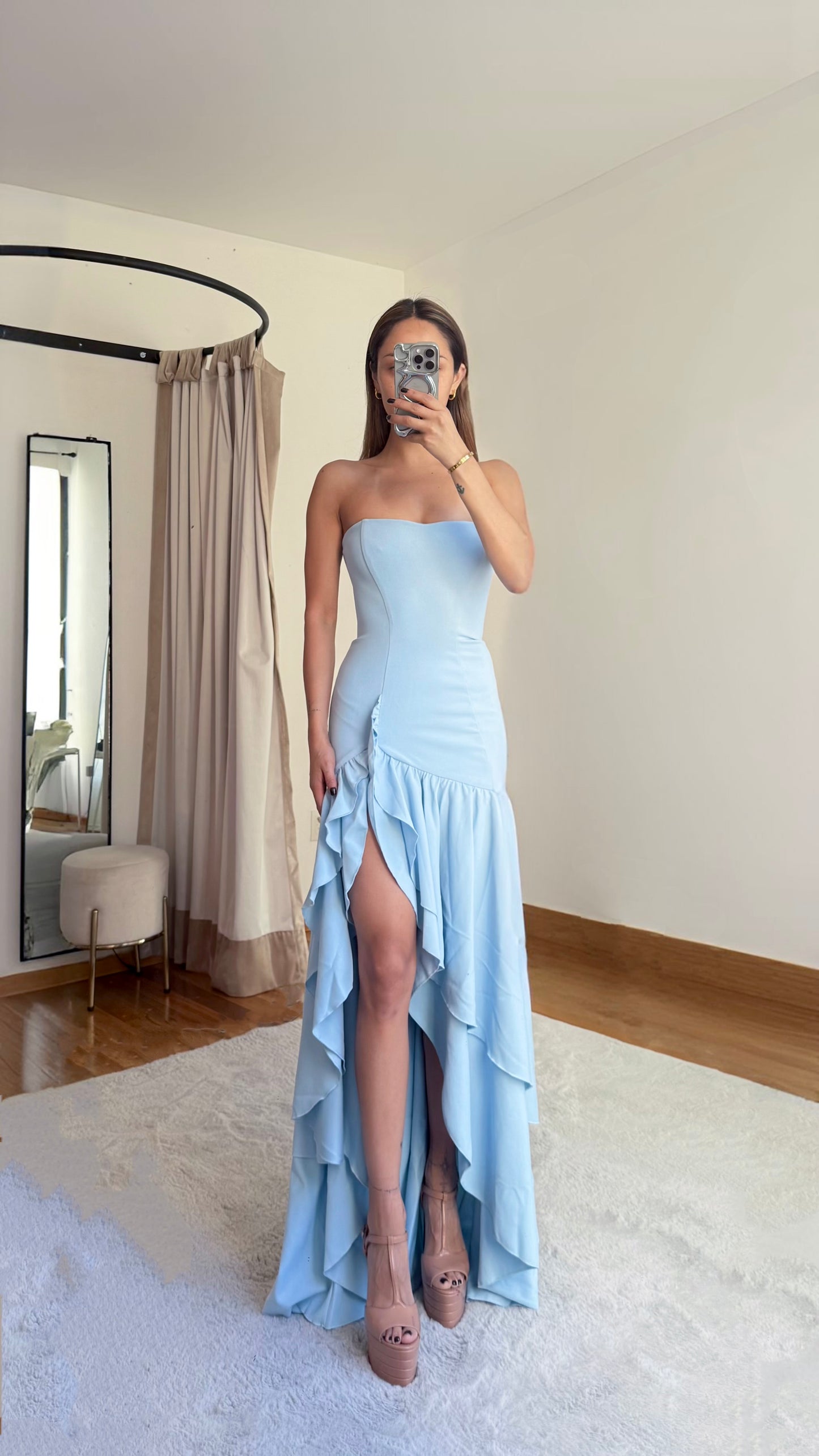 Galia Baby Blue Maxi Dress