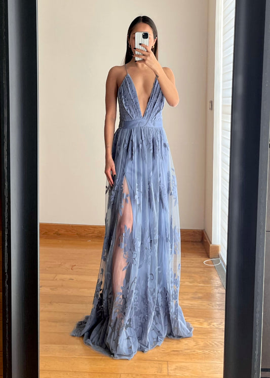 Bruna Dusty Blue Maxi Dress