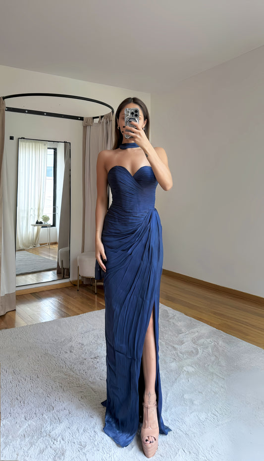 Seia Navy Maxi Dress