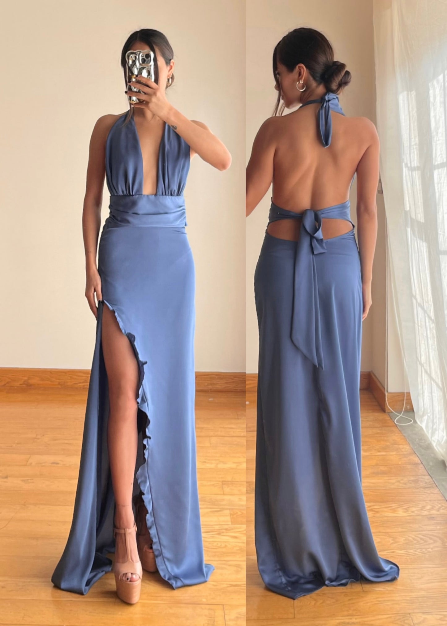 Leilena Blue Maxi Dress