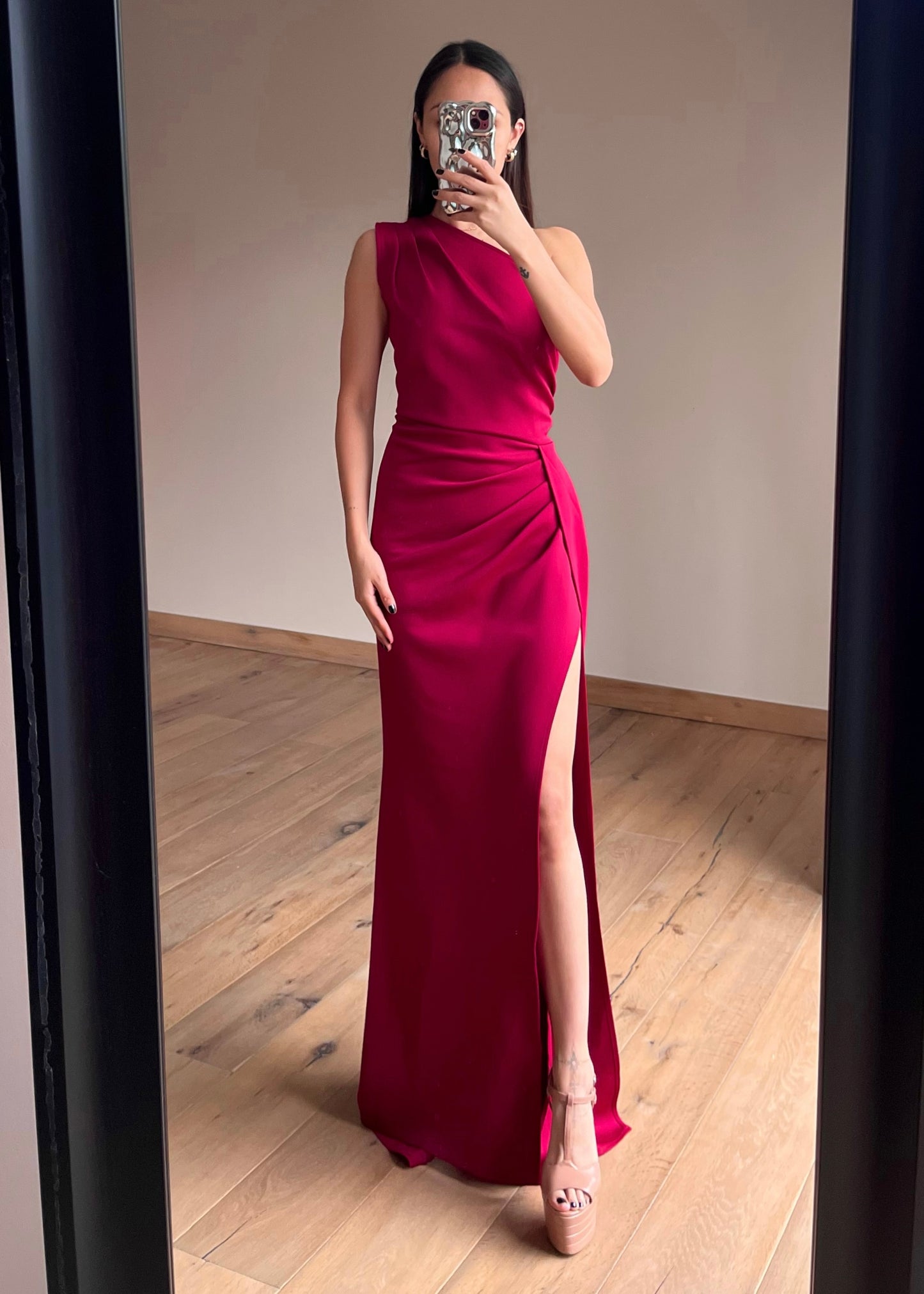 Suzzette Wine Maxi Dress