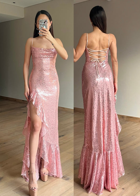 Danny Pink Sequin Dress
