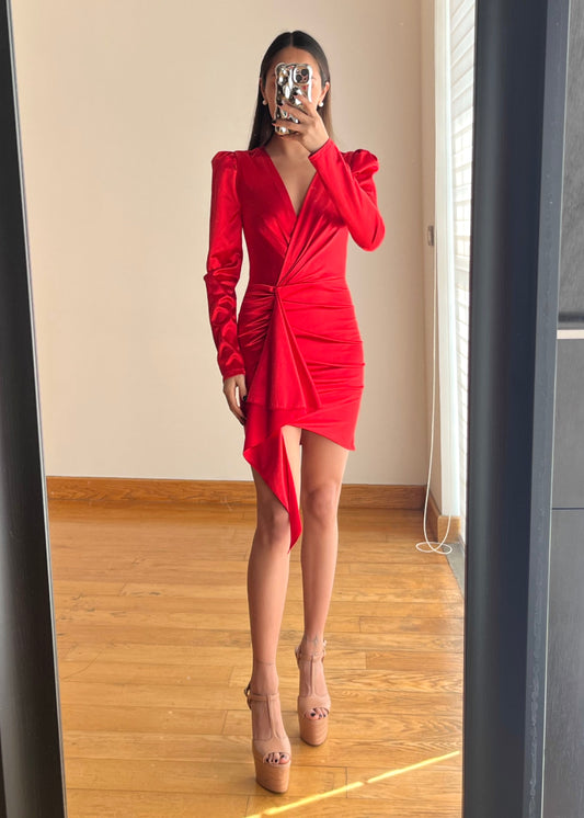 Brenda Red Mini Dress