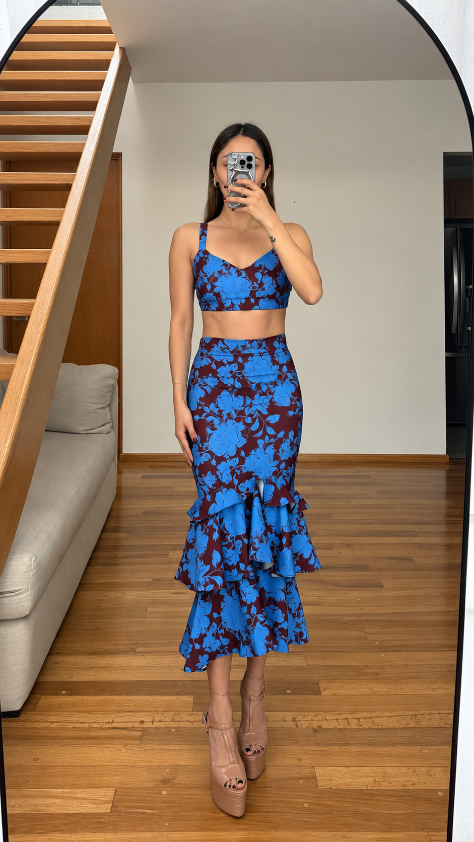 Grecia Blue Tropical Midi Set