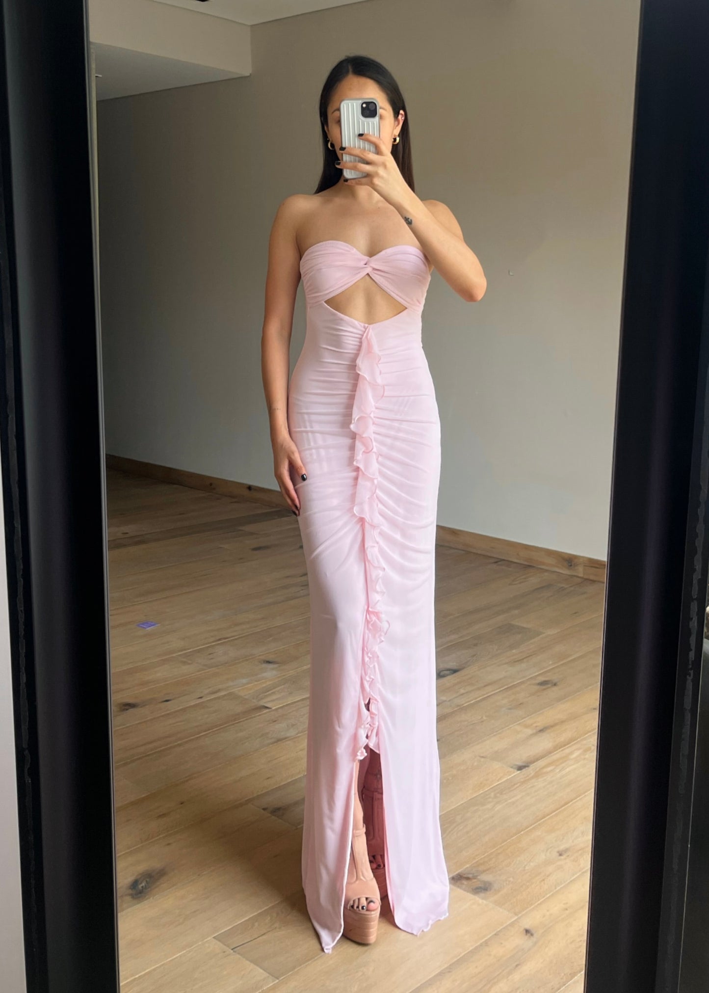 Lizzie Baby Pink Maxi Dress