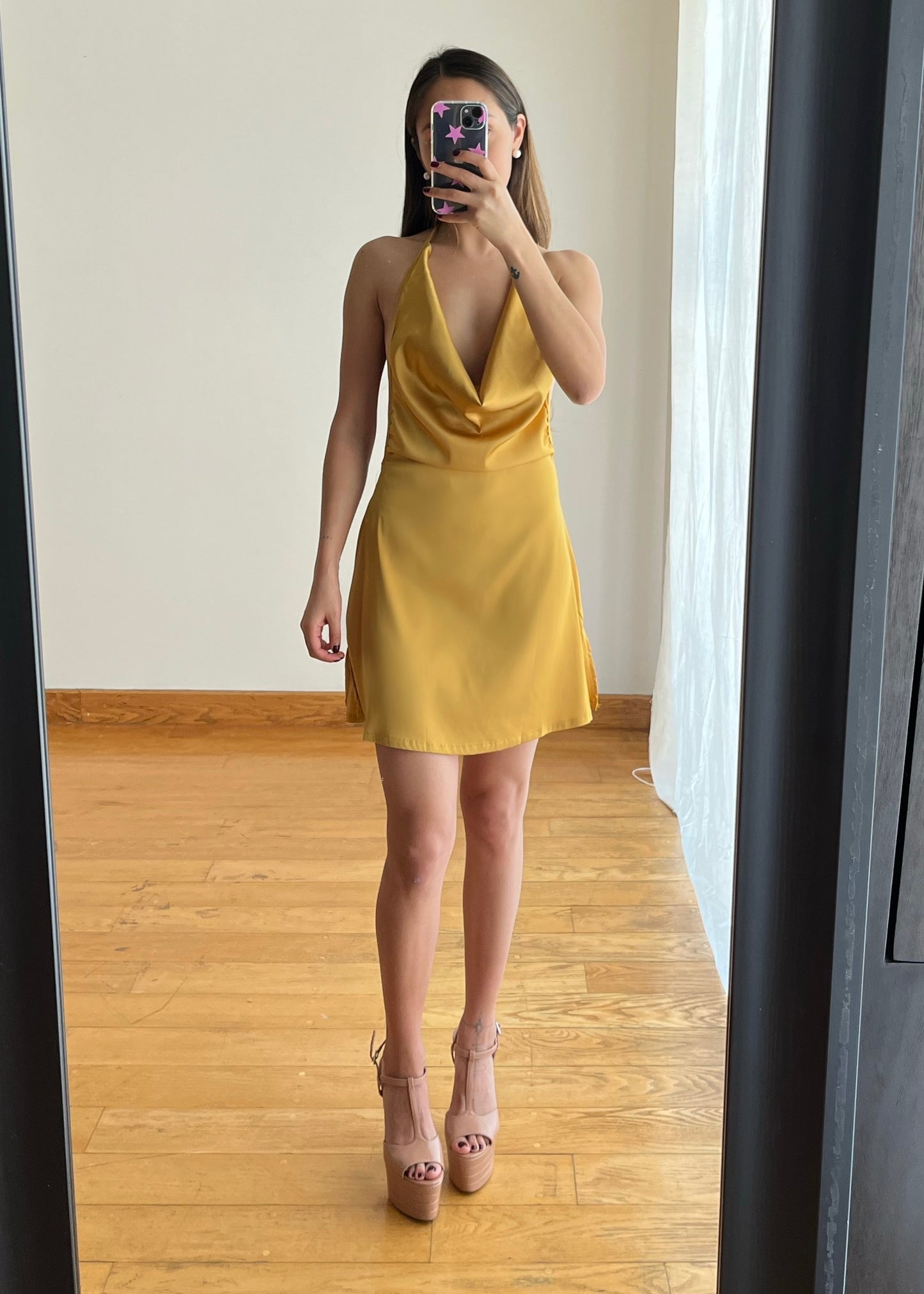 Mustard Mini Dress